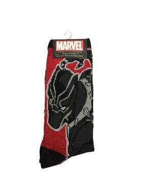 Black Panther Marvel Men's Crew Socks Set of 2 Shoe Size 6-12